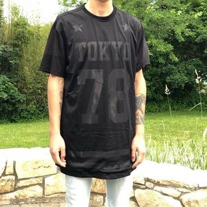 NWT H&M Long Line Mesh Front Tee